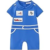stylesilove Baby Boy Short Sleeves Chic Car Racer Cotton Romper Halloween Baby Boy Clothes