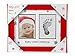 Tiny Ideas Baby's First Christmas Holiday Keepsake Photo Frame with Ink Pad for Handprint or Footprint, Red