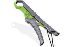 SNAIL TRAIL 7.5''/9'' Floating Fish Gripper, Fishing Grabber, Catfish Mouth Pliers, Caught Bass Holder, Digital Scale Hook Clamp, Saltwater Lip Grip Tool with Lanyard, Gifts for Men