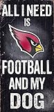 NFL Football and Dog Wood Sign