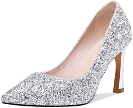 silver bridesmaid shoes
