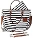 Diaper Bag for Stylish Moms, Black/White, Premium Cotton Canvas Tote Bag, 13 pockets Including Insulated Bottle Holders, by MommyDaddy&Me, Black/White