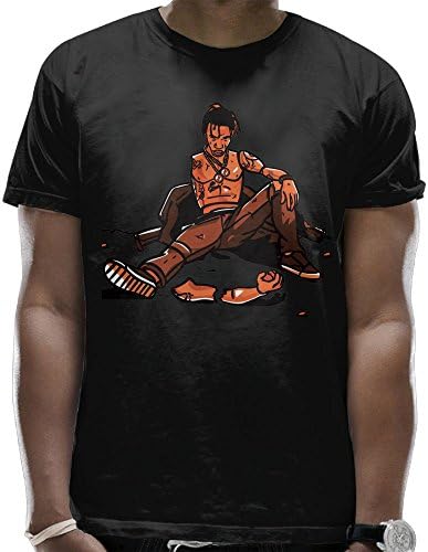 HAOXIANG Travis-Scott Men Personality customization Cool Cotton Short-Sleeved Shirt