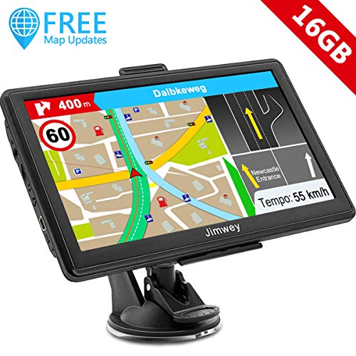 SAT NAV GPS Navigation System, Jimwey 7 Inch 16GB Latest 2019 Maps Car Truck Lorry Satellite