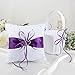OurWarm 5pcs Wedding Guest Book Set Double Heart Rhinestone Bowknot Ribbon for Rustic Wedding Decorations, Guest Book + Pen set + Flower Basket + Ring Bearer Pillow + Garter White Cover