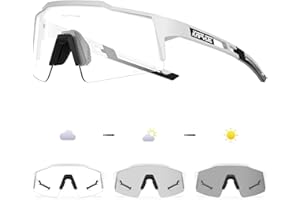 KAPVOE Photochromic Cycling Glasses MTB Clear Mountain Bike Sunglasses Transition Goggles Sports Baseball Running