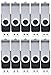 FEBNISCTE Flash Drive 1GB Memory Stick Bulk Pack of 10 Thumb Drives USB 2.0, Portable Jump Drive 1 GB Swivel Zip Drive Data Storage U Disk, Multipack Black Swivel Pen Drive with Led Indicator