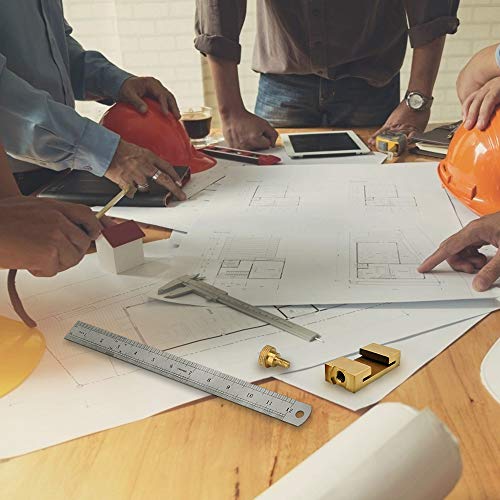 yidenguk reglas de Acero Inoxidable Regla Posicionamiento Bloque carpintería Línea Localizador Regla de Acero Fijo… - Imagen 5