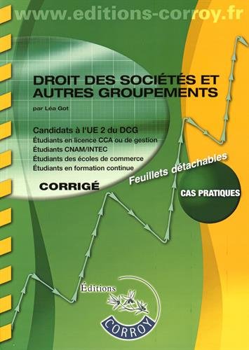 Droit des sociétés, autres groupements, droit pénal des groupements d'affaires