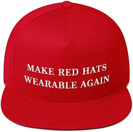 Hogue WS LLCMake Red Hats Wearable Again Hat (Embroidered Snapback Cap) Funny Donald Trump MAGA Parody