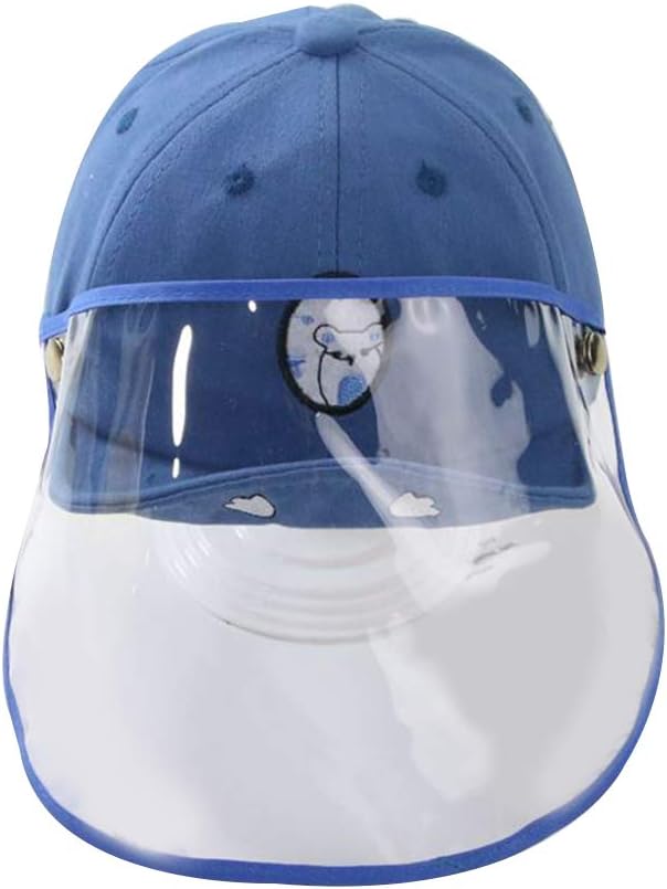 fublousRR5 Full Face Covering Cap Anti-Spitting Dustproof Face Covering Cap Protective Cover Cap Baseball Hat Blue