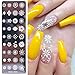 Tingbeauty Nail Stamping Plates Kit Sets 6pcs Nail Plate Template Image Plate With 1 Nail Stamper & 1 Nail Scraper