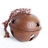 Set of 10 Rusty Metal Jingle Sleigh Bell Ornaments for Crafting, Designing and Decorating