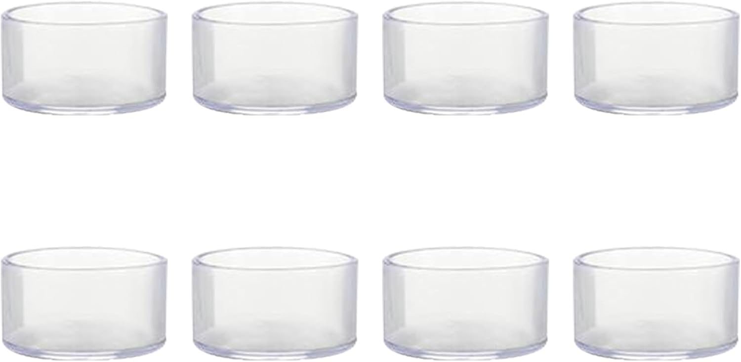 Leliafleury 8Pcs Rubber Leg Tips 40mm Clear Rubber Feet Non-Slip Round Furniture Feet Replacement Tips for Tables Chairs Desks