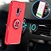 Galaxy S9 Plus Case, Elegant Choise Hybrid Slim Durable Soft 360 Degree Rotating Ring Kickstand Protective Case with Magnetic Case Cover for Samsung Galaxy S9 Plus (Red)
