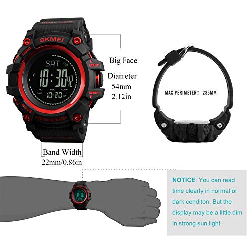 Watch Compass, Altimeter Barometer Thermometer Temperature, Pedometer