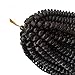 3 Pack spring twist hair 8 inch Crochet Braids Light Brown Synthetic expression Braiding Hair 110g/pack…