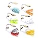 Aorace Spinnerbait Metal Sequins Lures Silicone Skirt Jig Fishing Lure Wobbler Spinner Beard Tackle