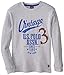 U.S. Polo Assn. Big Boys' Vintage Thermal Screen-Print Pullover, Light Heather Gray, 10/12