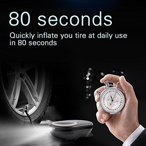 Portable Tire Inflator, BOKIN Digital Auto Air Compressor Pump for Car-12V 150 PSI Tire Pump for Vehicle, Truck, Motorbike, Bike, RV and Most Balls