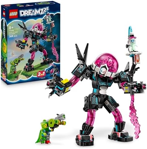 DREAMZzz 2-em-1 Matthew vs. Mecha com Cibercérebro - Robô de brinquedo modular conversível em figura de escorpião - Minifiguras e Sonhos - Presente para rapazes e raparigas 8+ anos 71495