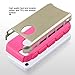 ULAK iPhone 5C Case,5C Case, Slim 2in1 Apple iPhone 5C Case Cover Lightweight Hybrid with Rugged TPU Inner PC Hard Protective Cover for All Version of Apple iPhone 5C (Gold+Rose)
