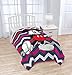 Disney Mickey Mouse Chevron Blue/Pink/White Plush 62