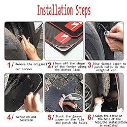 2 Pcs Car Mud Flaps Reflective Soft Rubber Splash
