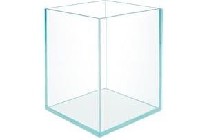 HIRO Aquatics Nano Tall Rimless Frameless Extra Clear Glass Aquarium, Low Iron Glass Tank, 5mm Glass, White Leveling Mat Included, w/Lids Options