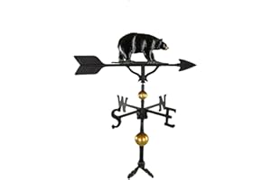 Montague Metal Products 32-Inch Deluxe Weathervane with Color Bear Ornament