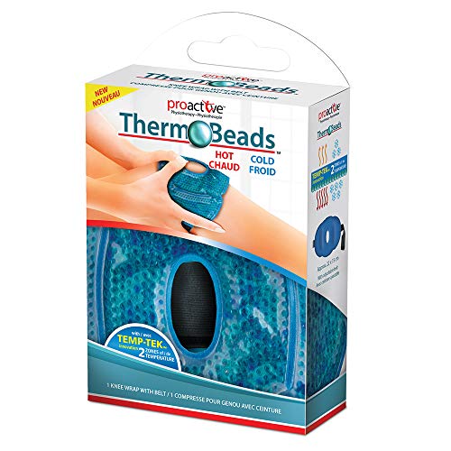 ProActive Therm-O-Beads Reusable Hot or Cold Therapy Knee Wrap Gel Compress for Pain Relief - Thumbnail 3