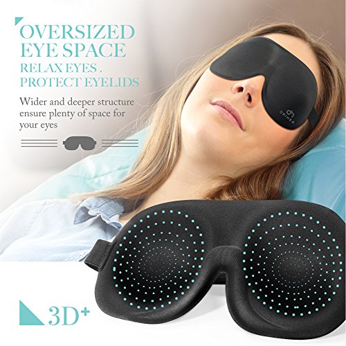 OriHea 3D Plus Large Eye Mask Sleeping Mask Sleep Mask for Men & Women & More Room for Eyes, Blindfold, Tighter fit on Your Nose - Thumbnail 5