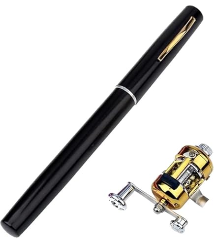 Tgoon Baitcaster Fishing Combo, Mini Pen Portable Fishing Rod and Reel, Medium Power, 8.3 Inch, Baitcasting, Silver : Sports & Outdoors