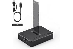 Diyeeni M.2 NVMe SATA to USB C Docking Station, 10Gbps Dual Protocol SSD Reader, Tool - Free NVMe Enclosure for 2230, 2242, 2