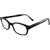 Pacific Coast The Original KD's Biker Shades By PCSUN Black Frames +2.00 Magnification Clear Lenses, Small