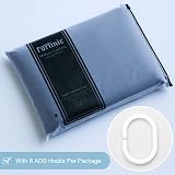 Furlinic Shower Curtain Mould Proof Waterproof Polyester 33x72 Inch Dark Grey view 7