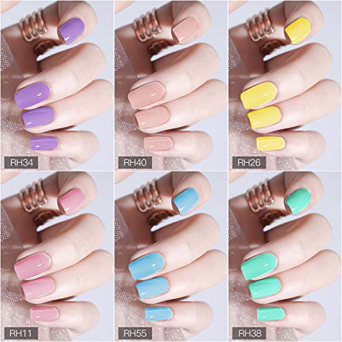 ROSALIND 15ml Gel Nail Polish 6 Colors Set Soak Off Long Lasting Gel Nails Art Solid Semi Permanent Manicure Beauty Salon Summer Colors Set