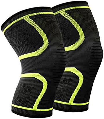 MSMIRROR 1 Pair Knee Protector Sports Running Riding Basketball Knee Pads For Men Woman Light Green L