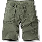 RANKSING Men's Cargo Shorts for Work Relaxed Fit Outdoor Multi-Pocket Work Utility Tactical Hiking Travel Casual Shorts