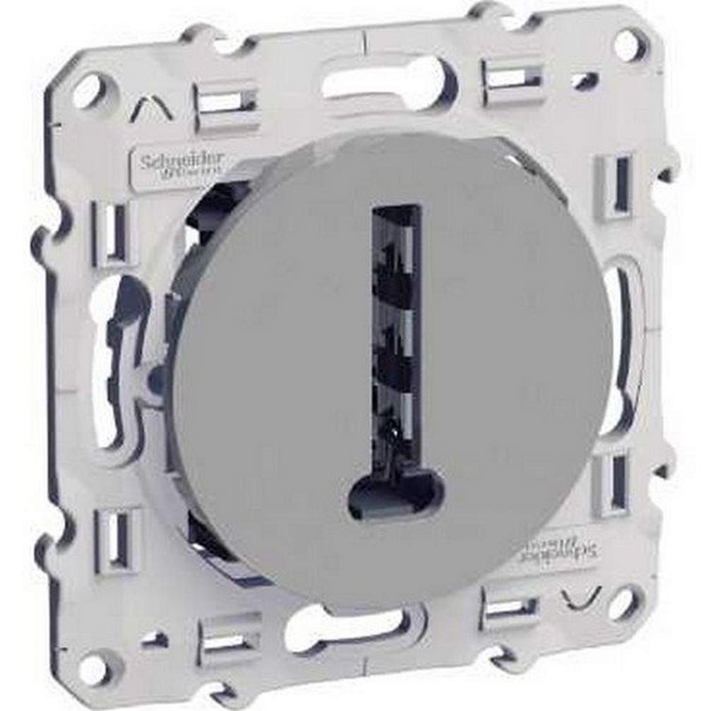 Schneider Electric Odace sc5s53 a496 Telephone Phone Socket Plug T Aluminium
