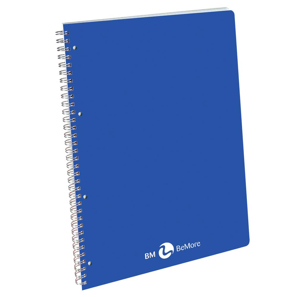 BM BeMore - Spiral Block L/C Color 0100213 - Spiral Block Short Side - A7 Size - Ruling 5 mm, Squares 5 mm - 90 g/m² Paper - Pack of 10 Pieces - Assorted Colours