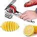 i Kito Tomato Lemon Slicer Holder Round Fruits Onion Shreader Cutter Guide Tongs with Handle Kitchen Cutting Potato Lime Food Stand Stainless Steel