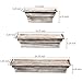 Rustic Torched Wood Wall Mounted Display Floating Shelves, Set of 3, Brown