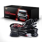 Auxbeam LED Light Bar Wiring Harness Kit with Fuse Relay ON/Off Switch for LED Off-Road Driving Light Fog Light Work Light (1 Lead)