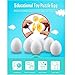 JIALEEY Educational Toys Learning Smart Egg Puzzle Easter Egg Toys for Study Color Shape Blocks Puzzle for Age 2 Years Old and Up Kid Baby Toddler Boy Girl, 12 PCS 24 Half