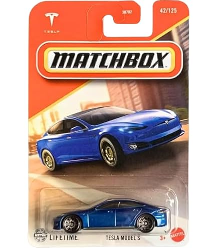Amazon.com: Matchbox Tesla Model Y, 70 Years 89/100 [White] : Toys