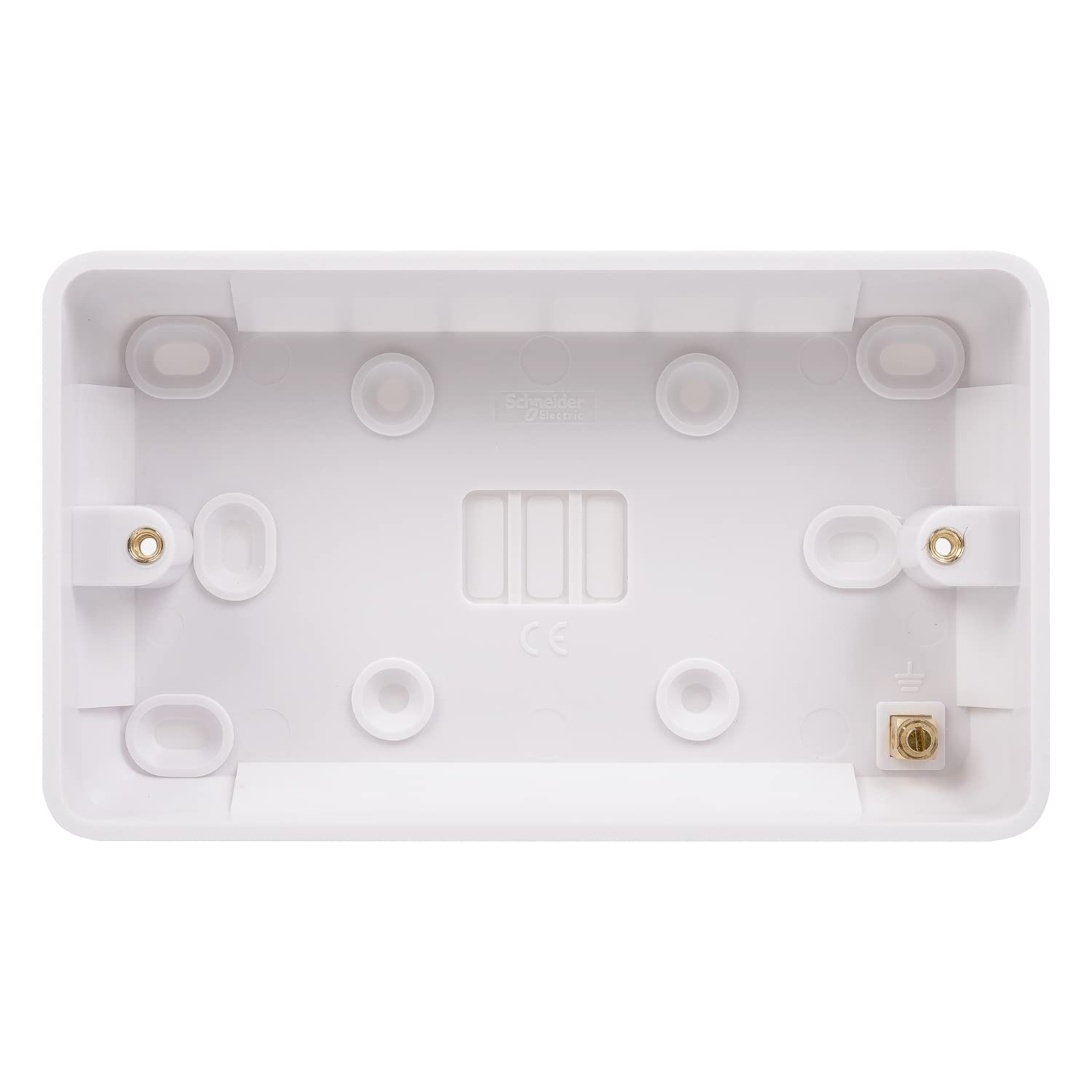 Schneider Electric Lisse White Moulded - Double Surface Pattress Box, 25 mm Deep, GGBL9225S, White