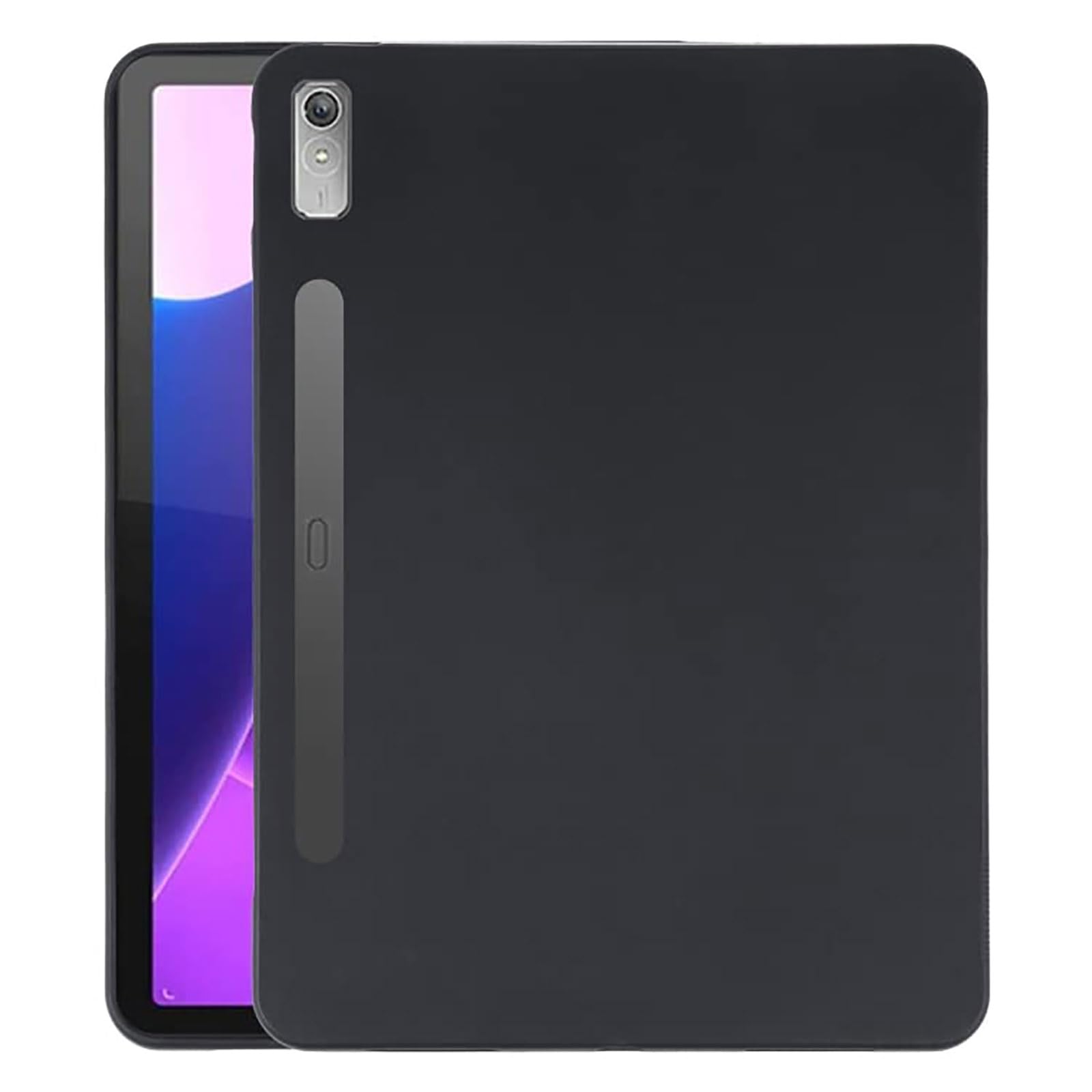 GIOPUEY Case for Lenovo Tab P12 12.7 2023, Soft TPU back shell, Ultra-light and thin, Anti-vibration and anti-slip, no bulky - black