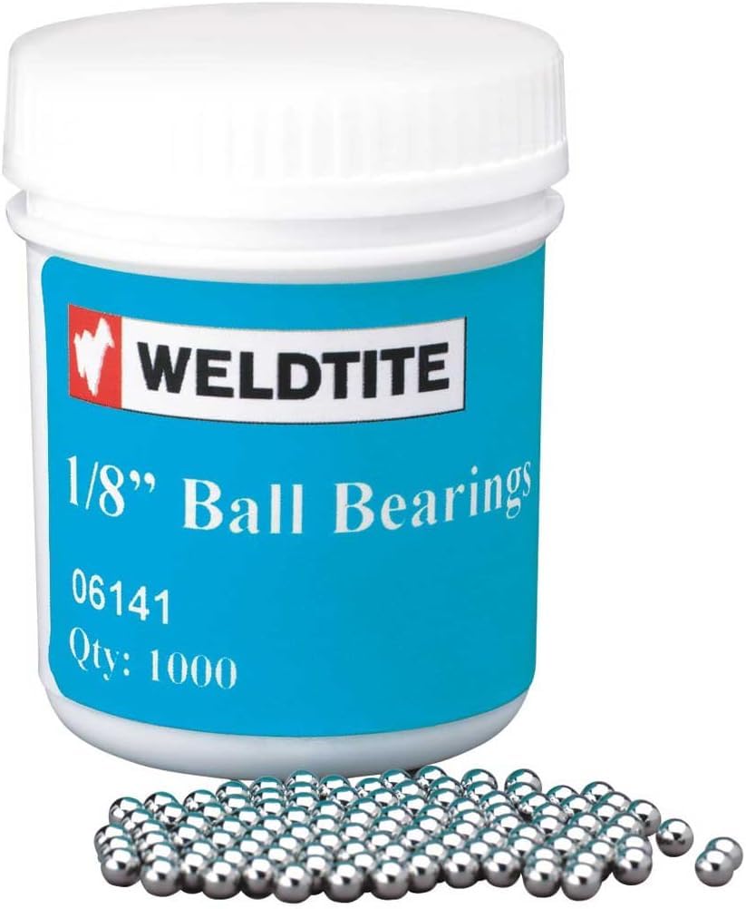 Weldtite 3/16-inch British Made Case Hardened Ball Bearings, Silver, 500 Pieces