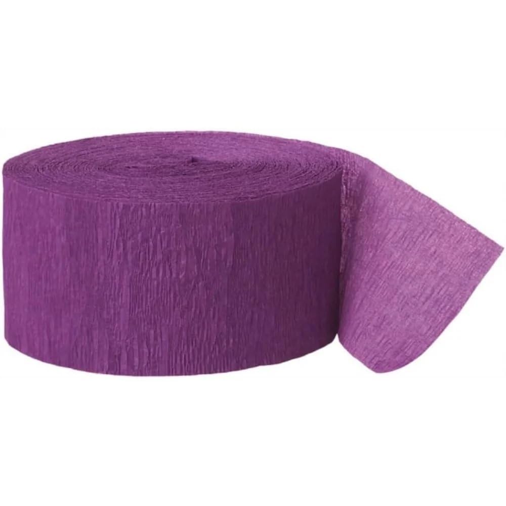 Purple Crepe Paper Streamer (2 Meters) 1 Piece - Premium Quality Party Decoration for Celebrations and Events